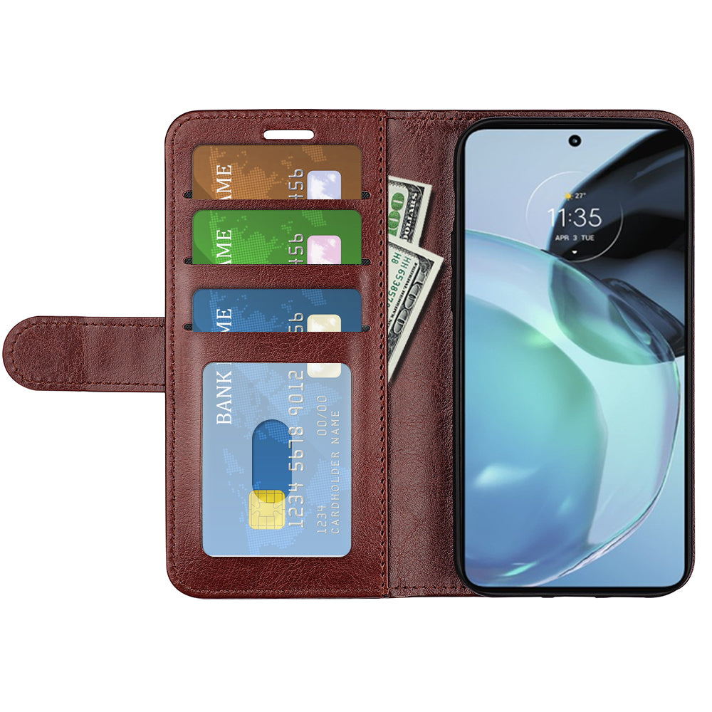 Stand Phone Case for Google Pixel 7a PU Leather Wallet Crazy Horse Texture Flip Cover