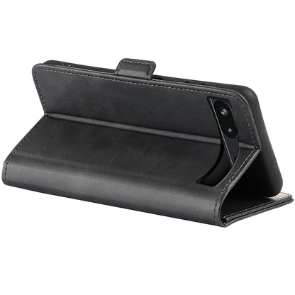 Flip Shell for Google Pixel 7a Calf Texture Cell Phone Cover Stand Wallet PU Leather Phone Case