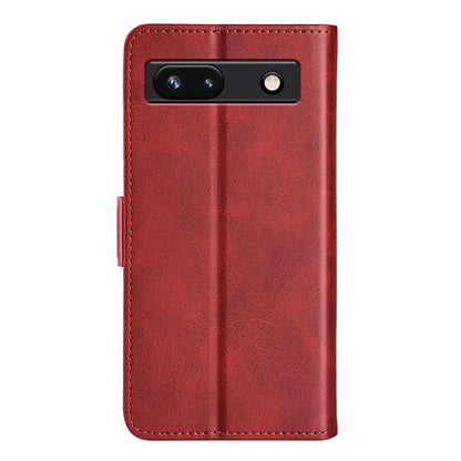 Flip Shell for Google Pixel 7a Calf Texture Cell Phone Cover Stand Wallet PU Leather Phone Case