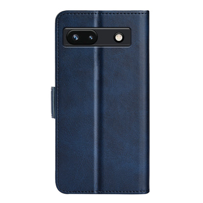 Flip Shell for Google Pixel 7a Calf Texture Cell Phone Cover Stand Wallet PU Leather Phone Case