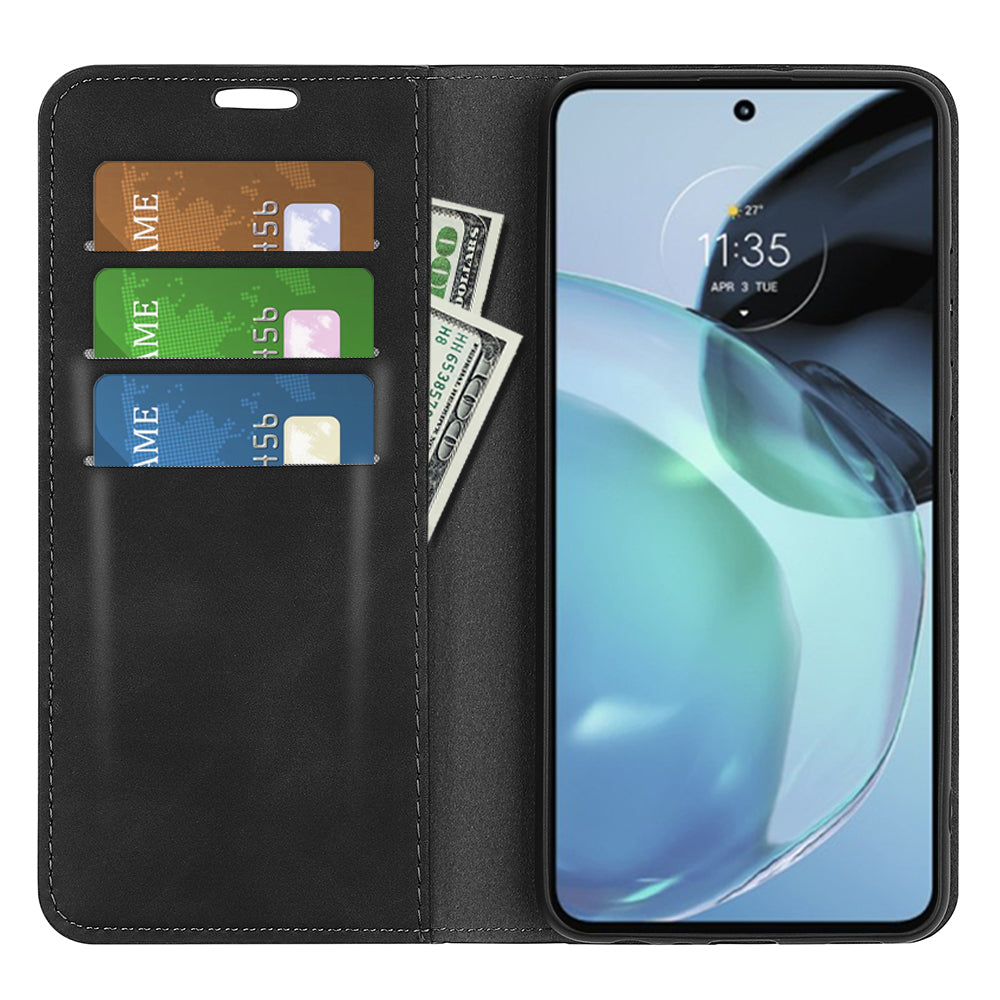 For Google Pixel 7a Magnetic Auto Closing Wallet Leather Phone Case Skin-touch Stand Anti-drop Shell