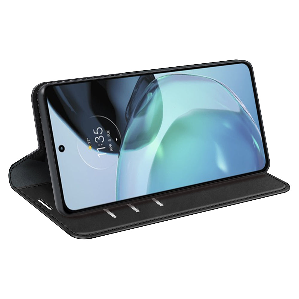 For Google Pixel 7a Magnetic Auto Closing Wallet Leather Phone Case Skin-touch Stand Anti-drop Shell