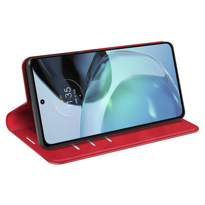 For Google Pixel 7a Magnetic Auto Closing Wallet Leather Phone Case Skin-touch Stand Anti-drop Shell