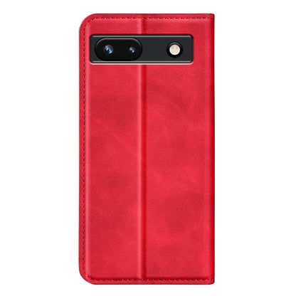 For Google Pixel 7a Magnetic Auto Closing Wallet Leather Phone Case Skin-touch Stand Anti-drop Shell
