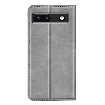 For Google Pixel 7a Magnetic Auto Closing Wallet Leather Phone Case Skin-touch Stand Anti-drop Shell