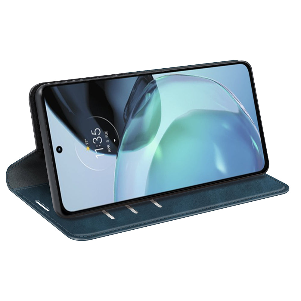 For Google Pixel 7a Magnetic Auto Closing Wallet Leather Phone Case Skin-touch Stand Anti-drop Shell