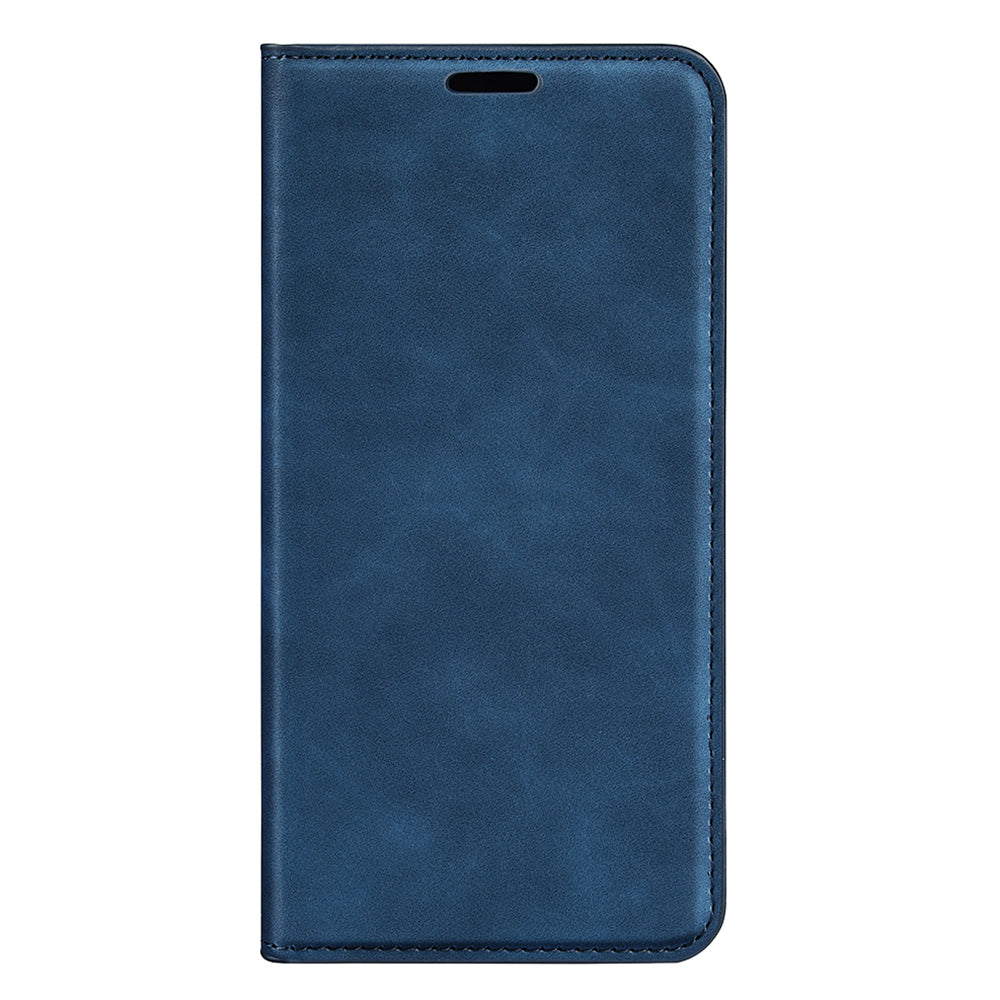 For Google Pixel 7a Magnetic Auto Closing Wallet Leather Phone Case Skin-touch Stand Anti-drop Shell