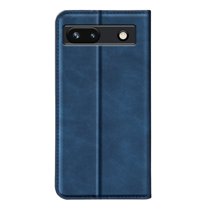 For Google Pixel 7a Magnetic Auto Closing Wallet Leather Phone Case Skin-touch Stand Anti-drop Shell