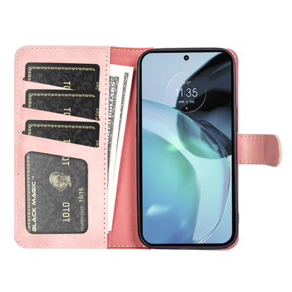 For Google Pixel 7a Leather Wallet Shockproof Phone Cover Dual Color Splicing Flip Stand Case