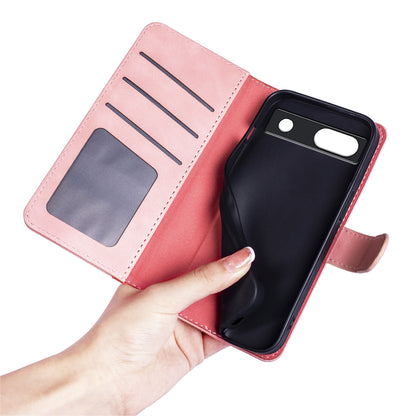 For Google Pixel 7a Leather Wallet Shockproof Phone Cover Dual Color Splicing Flip Stand Case