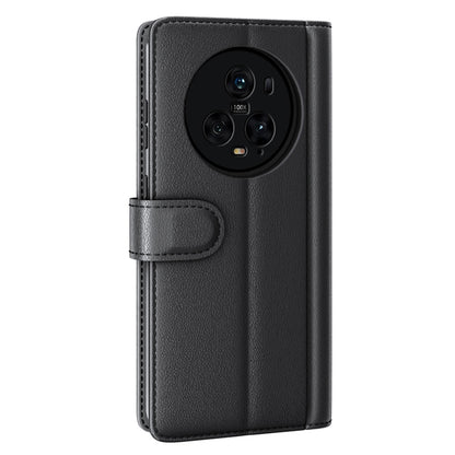 For Honor Magic5 Pro Genuine Cow Leather Phone Wallet Case Flip Stand Shockproof Cover