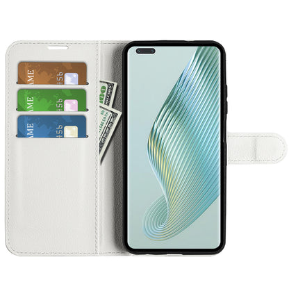 Wallet Stand Shell for Honor Magic5 Pro Litchi Texture PU Leather Phone Case Flip Cover
