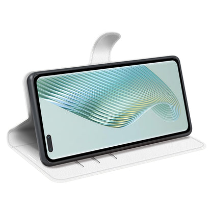 Wallet Stand Shell for Honor Magic5 Pro Litchi Texture PU Leather Phone Case Flip Cover