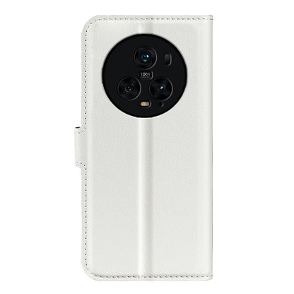 Wallet Stand Shell for Honor Magic5 Pro Litchi Texture PU Leather Phone Case Flip Cover