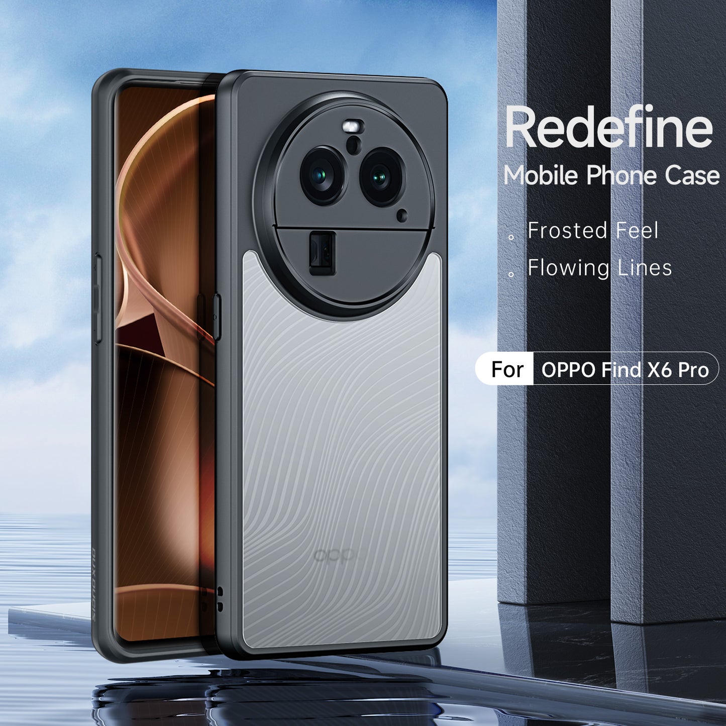 DUX DUCIS Aimo Series for Oppo Find X6 Pro Matte Phone Case TPU+PC Anti-drop Phone Cover (REACH Certification)