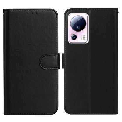 B40 For Xiaomi 13 Lite / Civi 2 5G Solid Color Wallet Stand Cover PU Leather+TPU Cell Phone Case