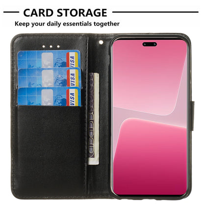 B40 For Xiaomi 13 Lite / Civi 2 5G Solid Color Wallet Stand Cover PU Leather+TPU Cell Phone Case