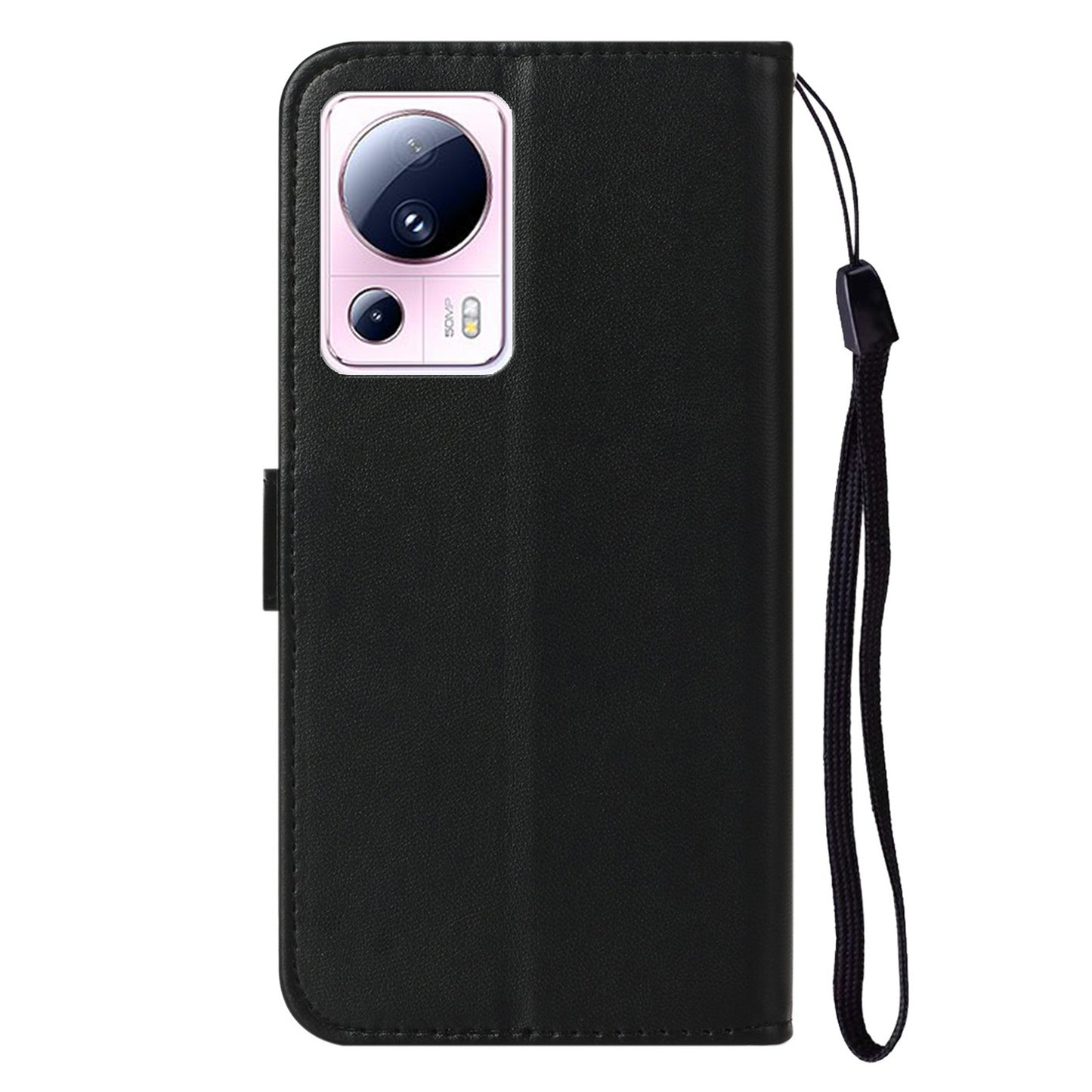 B40 For Xiaomi 13 Lite / Civi 2 5G Solid Color Wallet Stand Cover PU Leather+TPU Cell Phone Case