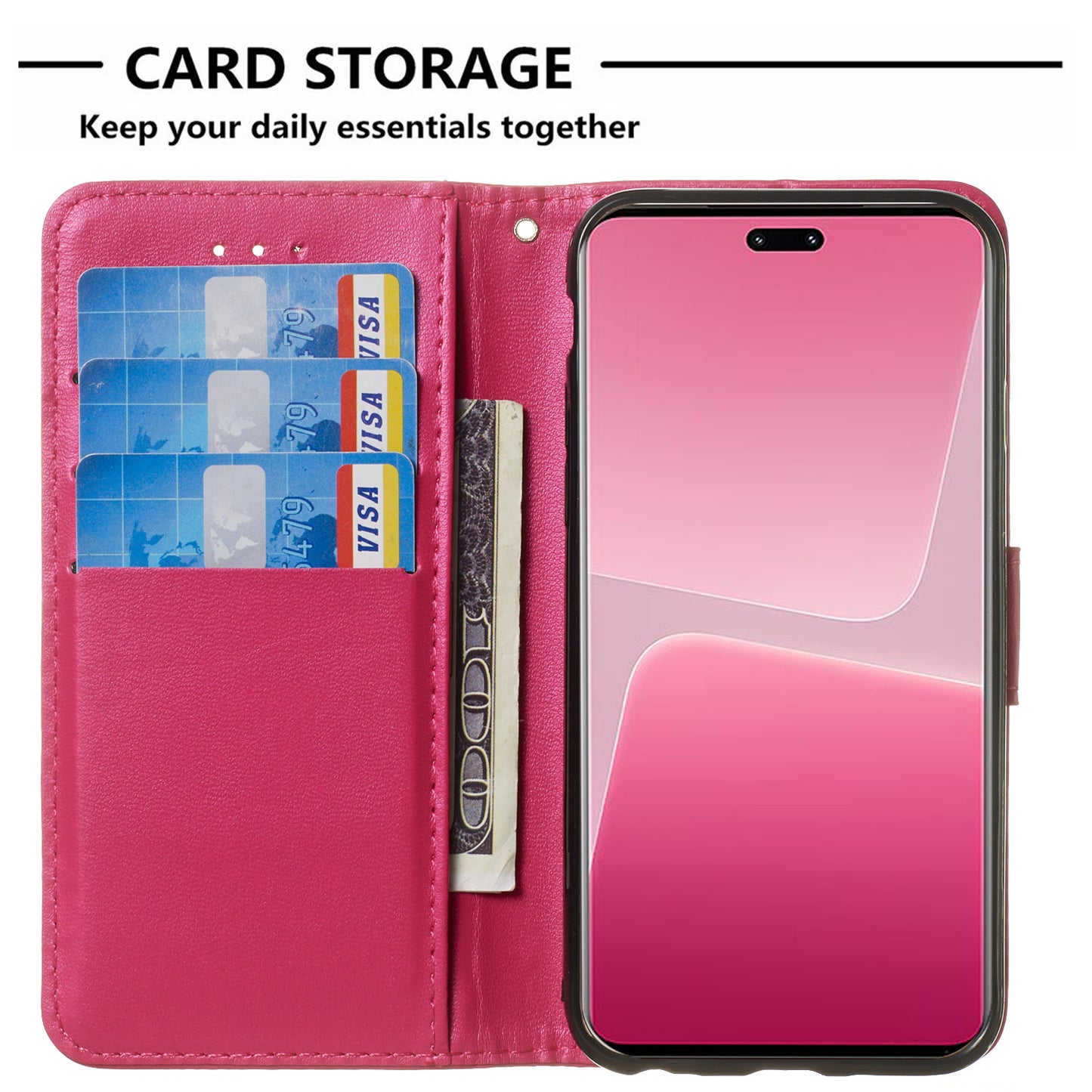 B40 For Xiaomi 13 Lite / Civi 2 5G Solid Color Wallet Stand Cover PU Leather+TPU Cell Phone Case