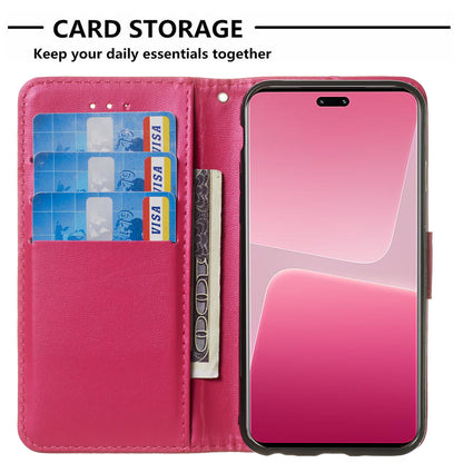 B40 For Xiaomi 13 Lite / Civi 2 5G Solid Color Wallet Stand Cover PU Leather+TPU Cell Phone Case