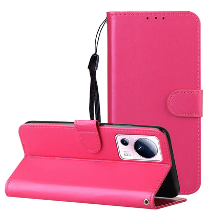 B40 For Xiaomi 13 Lite / Civi 2 5G Solid Color Wallet Stand Cover PU Leather+TPU Cell Phone Case