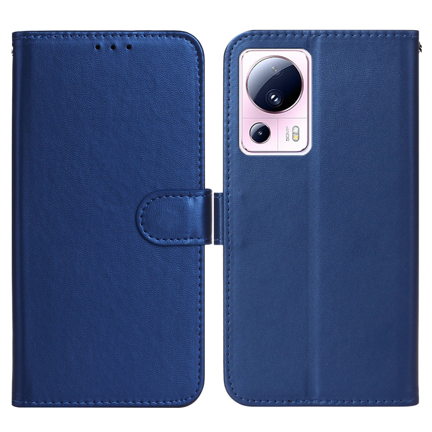 B40 For Xiaomi 13 Lite / Civi 2 5G Solid Color Wallet Stand Cover PU Leather+TPU Cell Phone Case