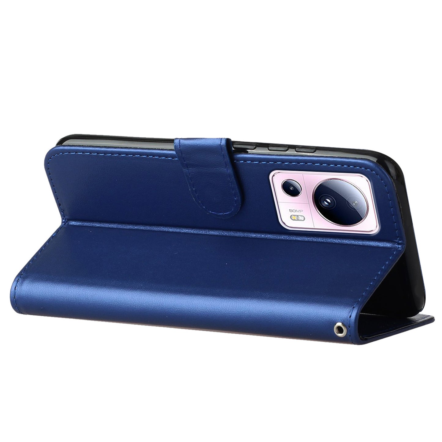 B40 For Xiaomi 13 Lite / Civi 2 5G Solid Color Wallet Stand Cover PU Leather+TPU Cell Phone Case