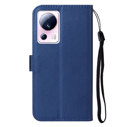 B40 For Xiaomi 13 Lite / Civi 2 5G Solid Color Wallet Stand Cover PU Leather+TPU Cell Phone Case