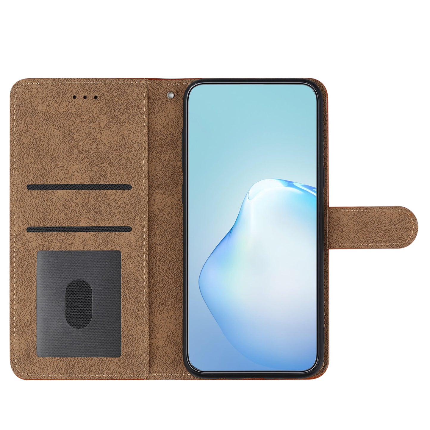 For Sony Xperia 10 V PU Leather Phone Case Line Imprinted Cowhide Texture Stand Cover with Wallet
