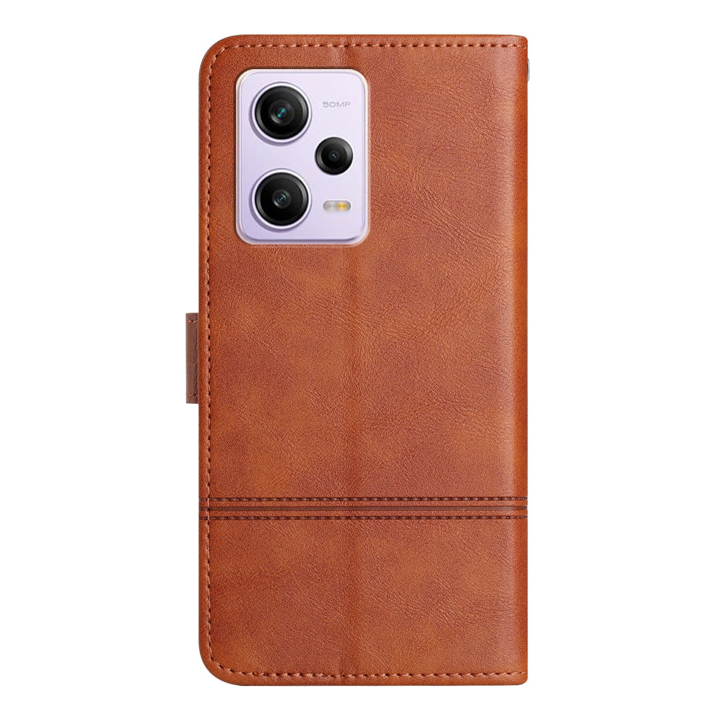 For Xiaomi Redmi Note 12 Pro 5G / Note 12 Pro Speed 5G / Poco X5 Pro 5G Leather Wallet Case Line Imprinted Cowhide Texture Stand Phone Cover