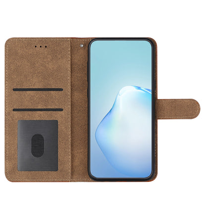 For Xiaomi Redmi Note 12 Pro 5G / Note 12 Pro Speed 5G / Poco X5 Pro 5G Leather Wallet Case Line Imprinted Cowhide Texture Stand Phone Cover