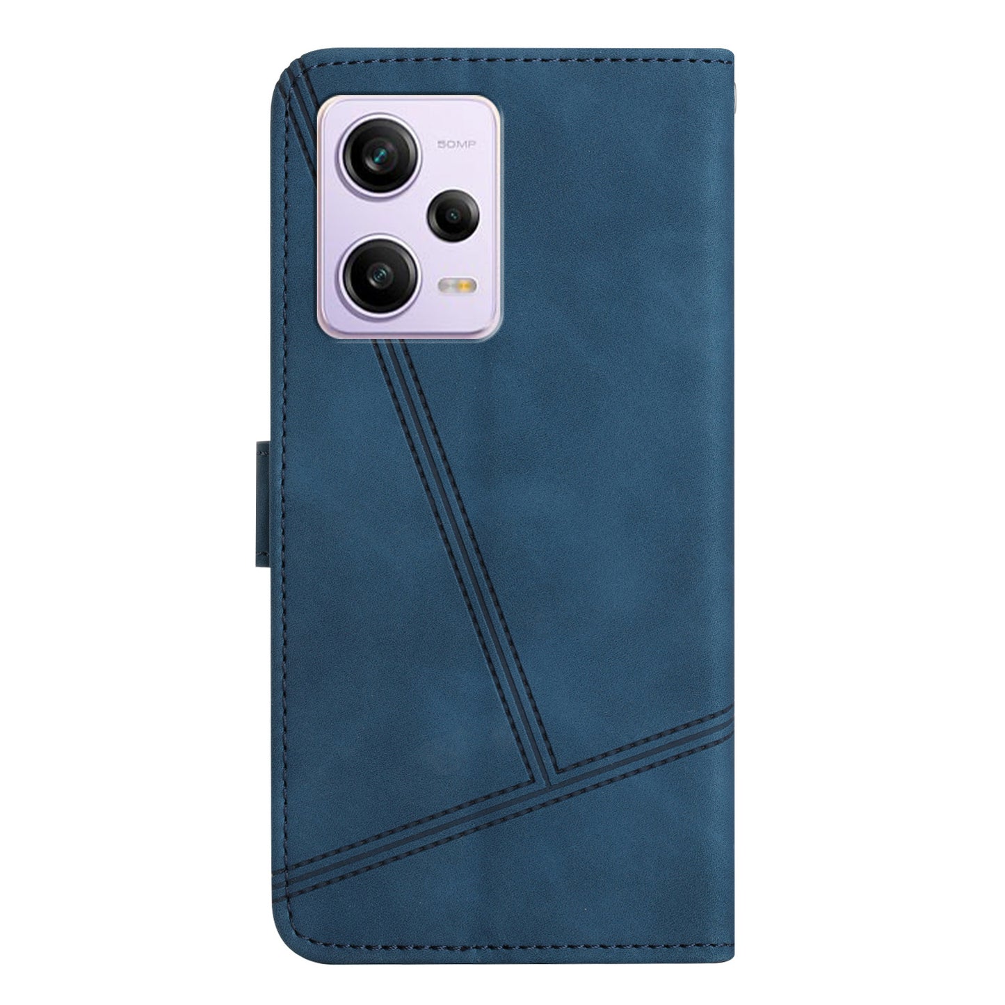 For Xiaomi Redmi Note 12 Pro 5G / Note 12 Pro Speed 5G / Poco X5 Pro 5G Imprinted Line PU Leather Skin-touch Wallet Stand Phone Cover