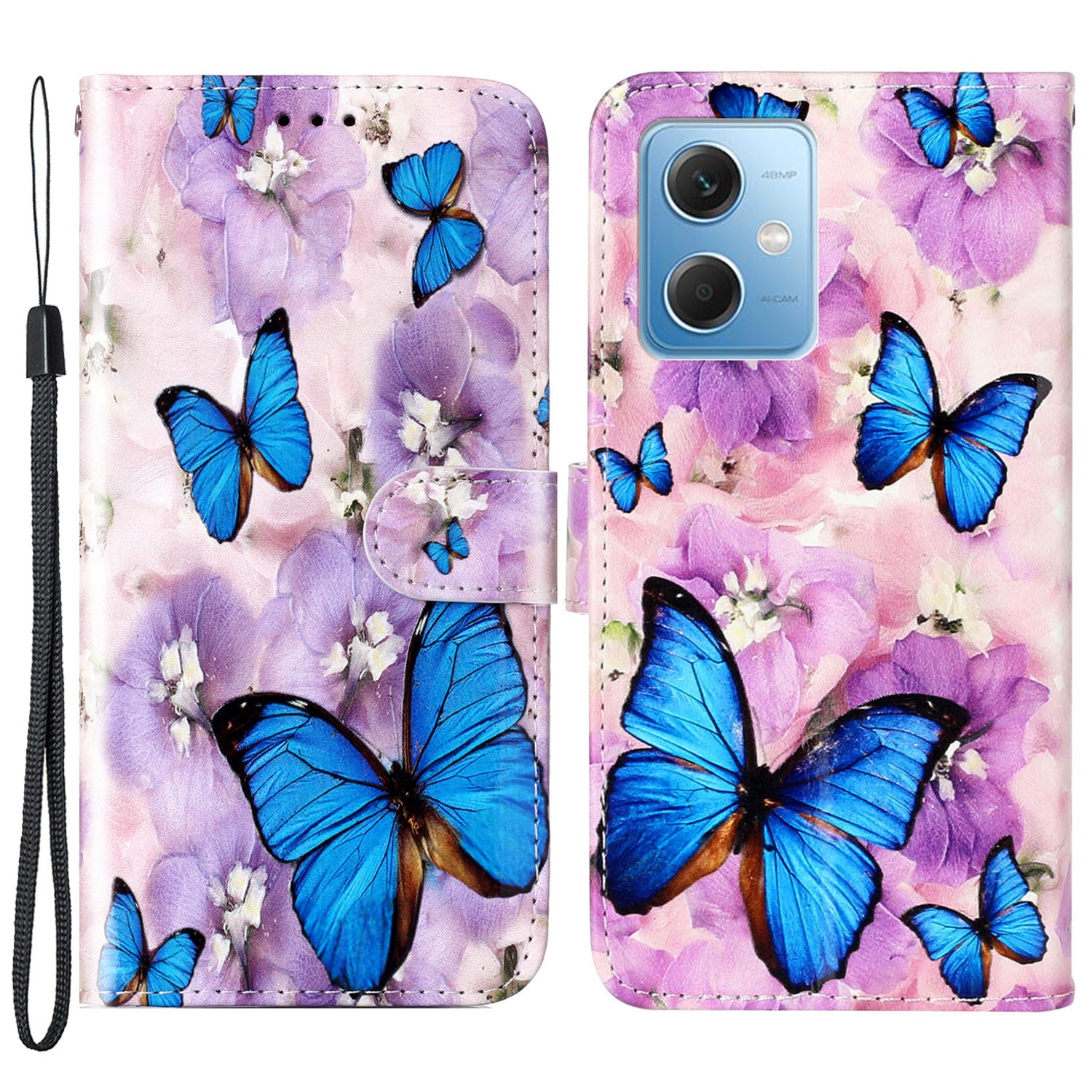 For Xiaomi Redmi Note 12 5G (China) / (India) / (Global) / Poco X5 5G Leather Phone Case Pattern Printing Wallet Stand Cover