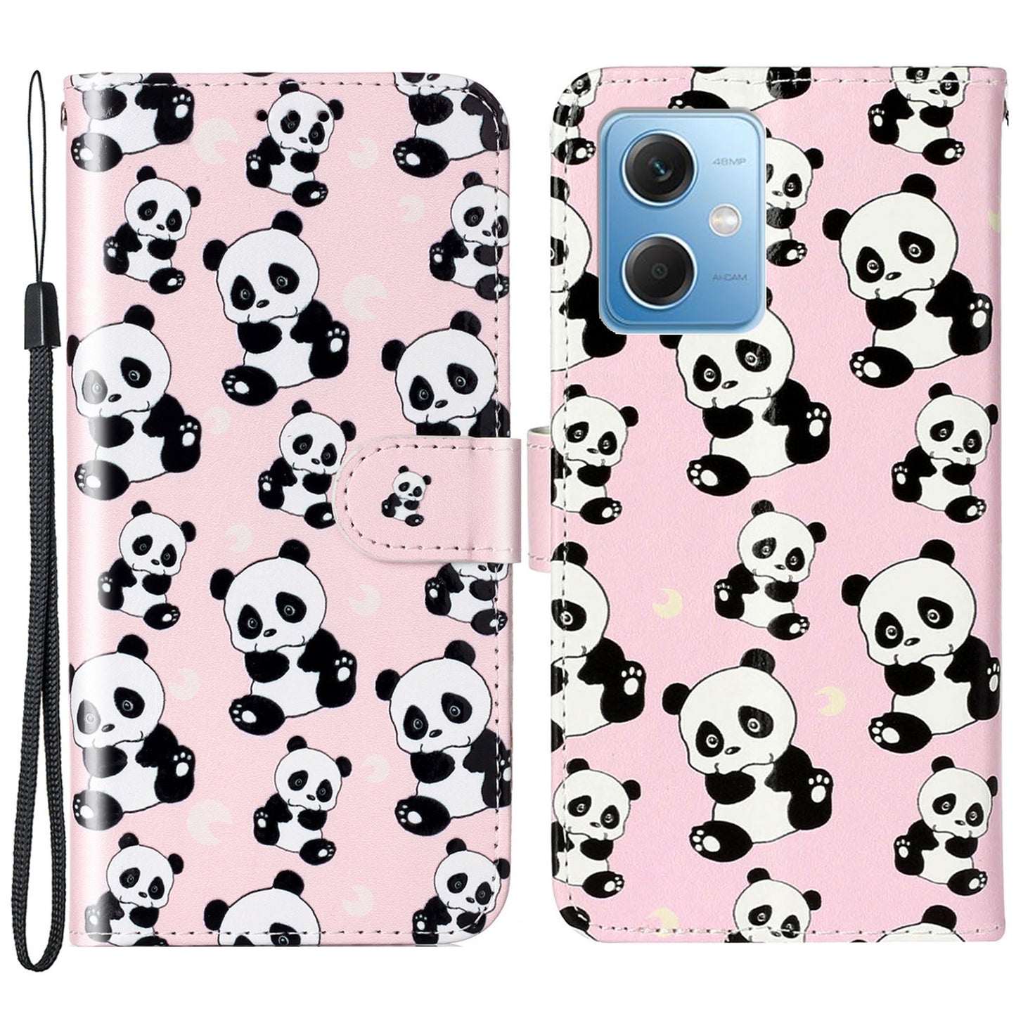 For Xiaomi Redmi Note 12 5G (China) / (India) / (Global) / Poco X5 5G Leather Phone Case Pattern Printing Wallet Stand Cover