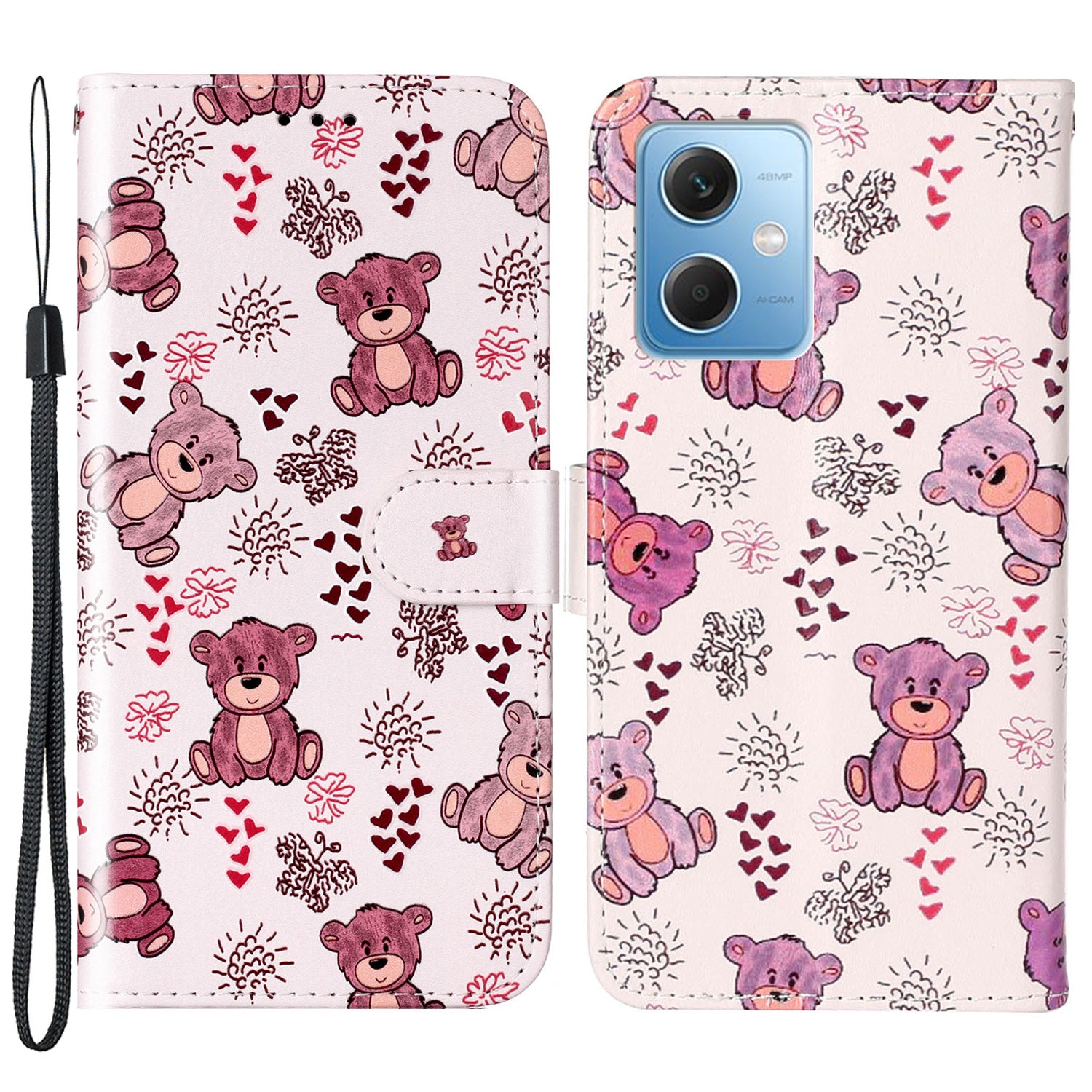 For Xiaomi Redmi Note 12 5G (China) / (India) / (Global) / Poco X5 5G Leather Phone Case Pattern Printing Wallet Stand Cover