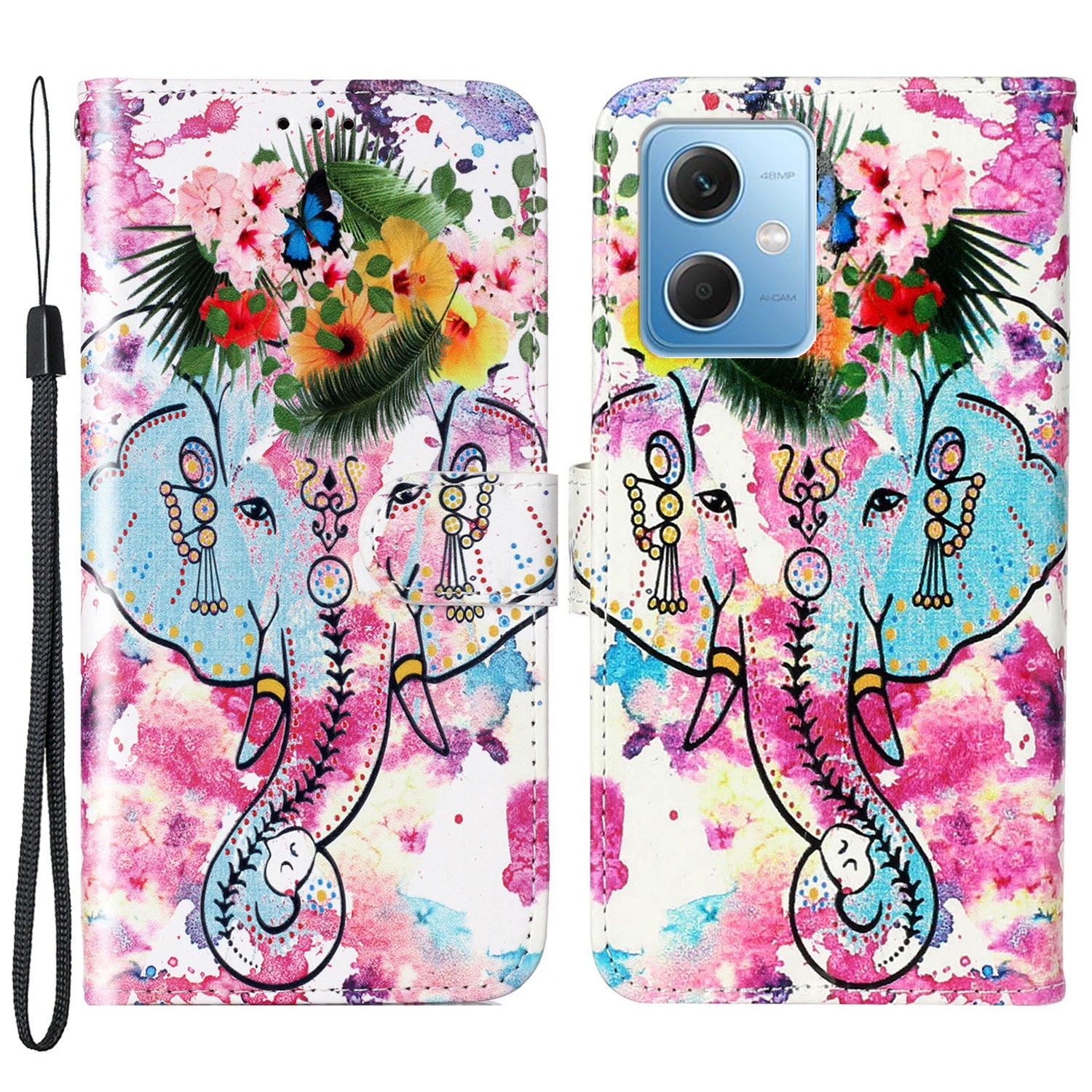 For Xiaomi Redmi Note 12 5G (China) / (India) / (Global) / Poco X5 5G Leather Phone Case Pattern Printing Wallet Stand Cover