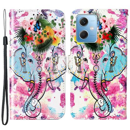 For Xiaomi Redmi Note 12 5G (China) / (India) / (Global) / Poco X5 5G Leather Phone Case Pattern Printing Wallet Stand Cover
