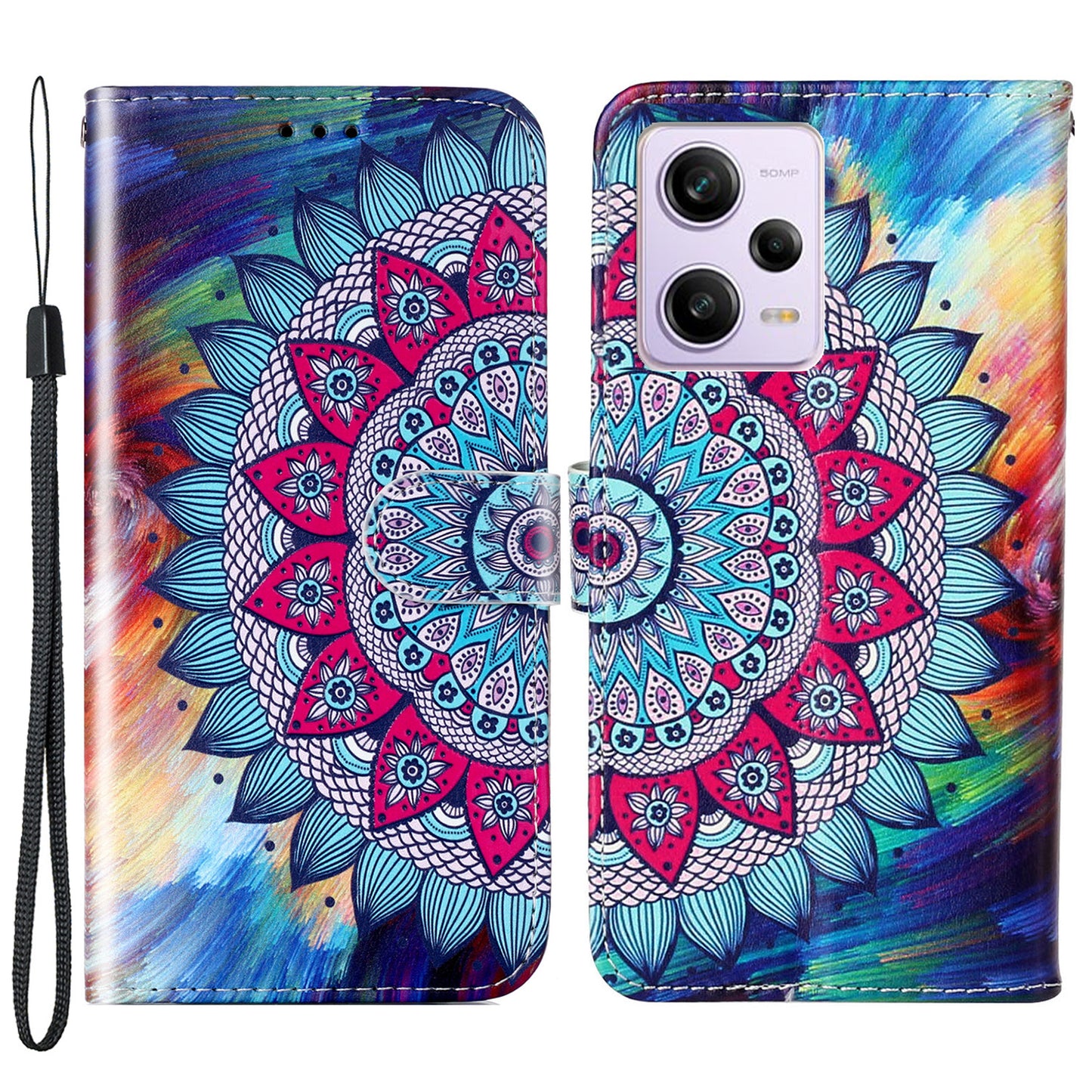 For Xiaomi Poco X5 Pro 5G / Redmi Note 12 Pro Speed 5G / Note 12 Pro 5G Pattern Printing Phone Cover Leather Wallet Flip Stand Case