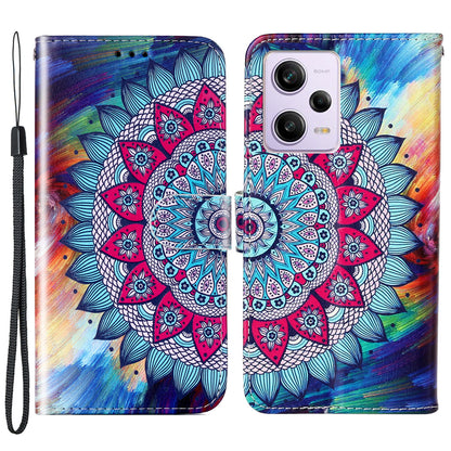 For Xiaomi Poco X5 Pro 5G / Redmi Note 12 Pro Speed 5G / Note 12 Pro 5G Pattern Printing Phone Cover Leather Wallet Flip Stand Case