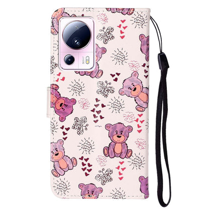 For Xiaomi 13 Lite / Civi 2 5G PU Leather Phone Case Pattern Printing Folding Stand Wallet Cover with Strap