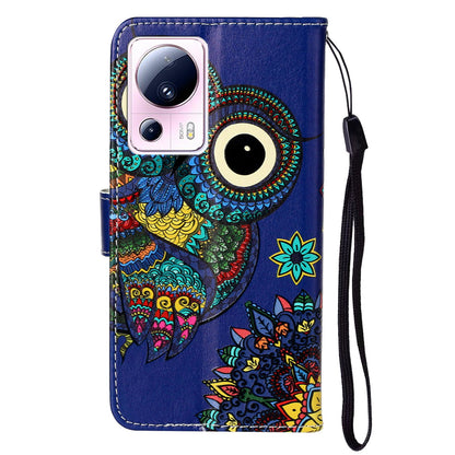 For Xiaomi 13 Lite / Civi 2 5G PU Leather Phone Case Pattern Printing Folding Stand Wallet Cover with Strap