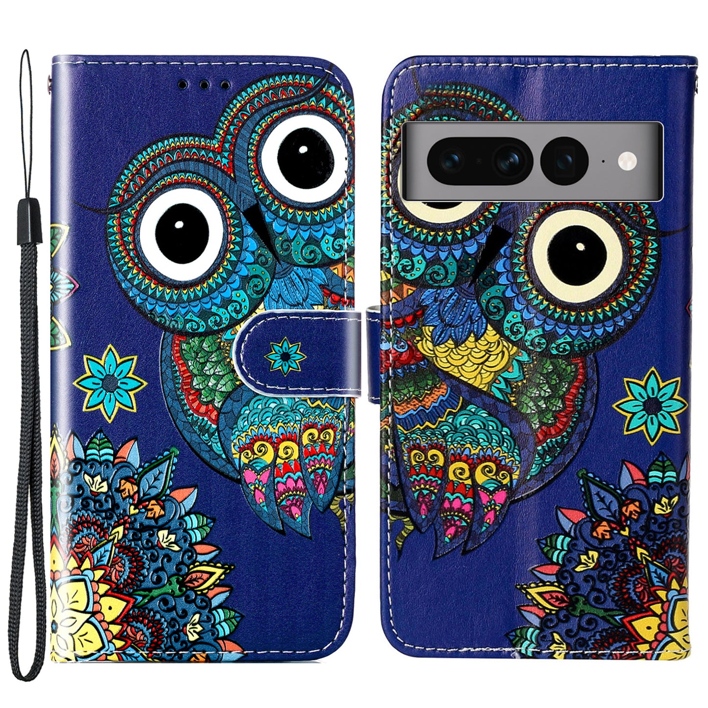 For Google Pixel 7 Pro 5G Pattern Printing Leather Wallet Cover Flip Stand Drop-proof Phone Case