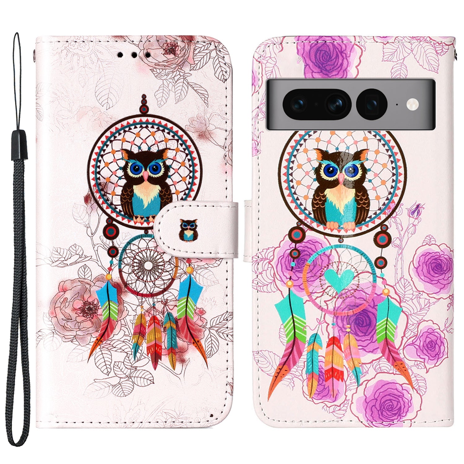 For Google Pixel 7 Pro 5G Pattern Printing Leather Wallet Cover Flip Stand Drop-proof Phone Case