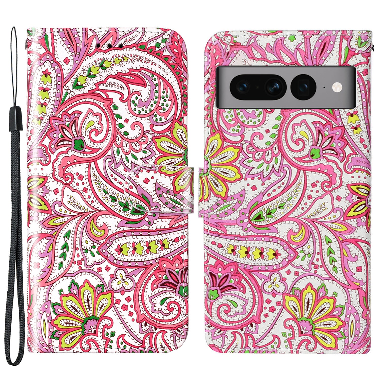 For Google Pixel 7 Pro 5G Pattern Printing Leather Wallet Cover Flip Stand Drop-proof Phone Case