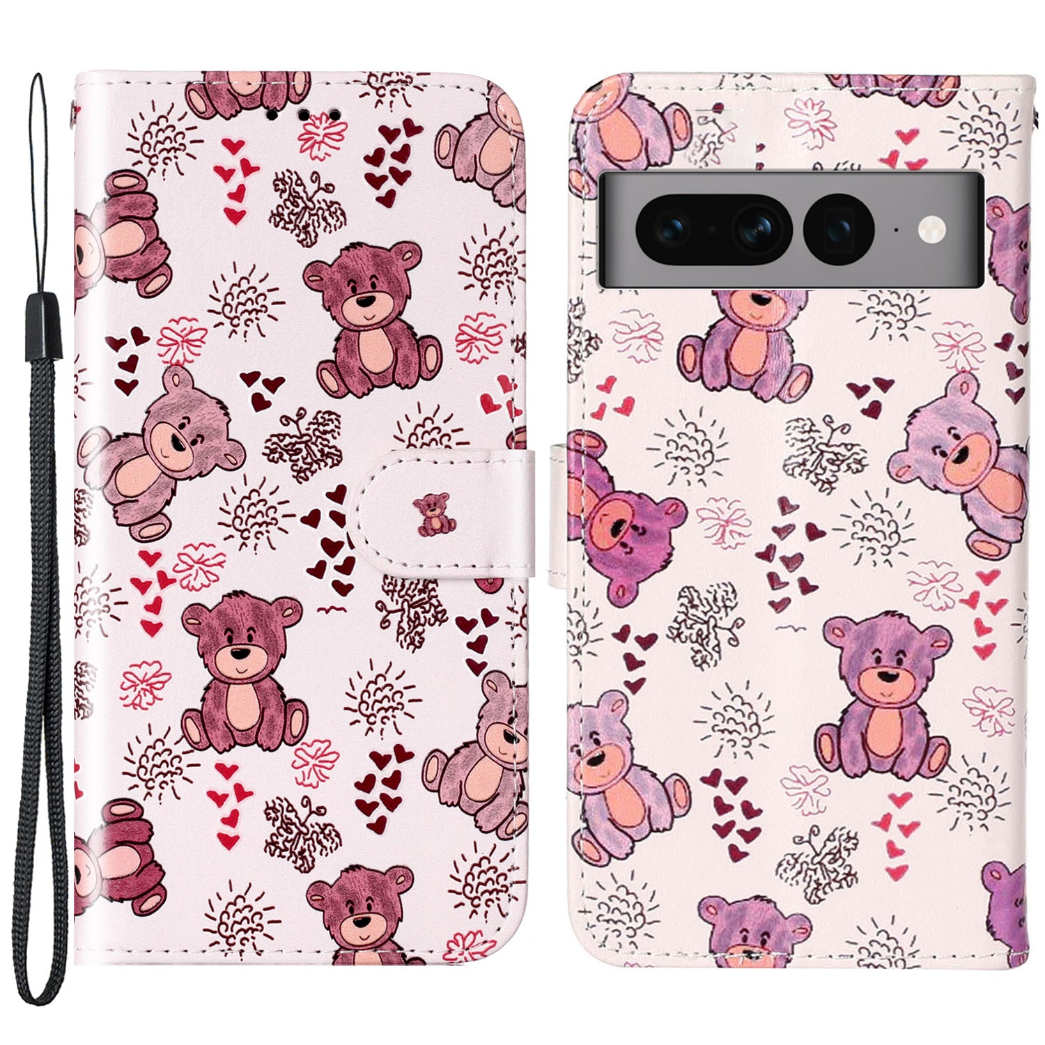 For Google Pixel 7 Pro 5G Pattern Printing Leather Wallet Cover Flip Stand Drop-proof Phone Case