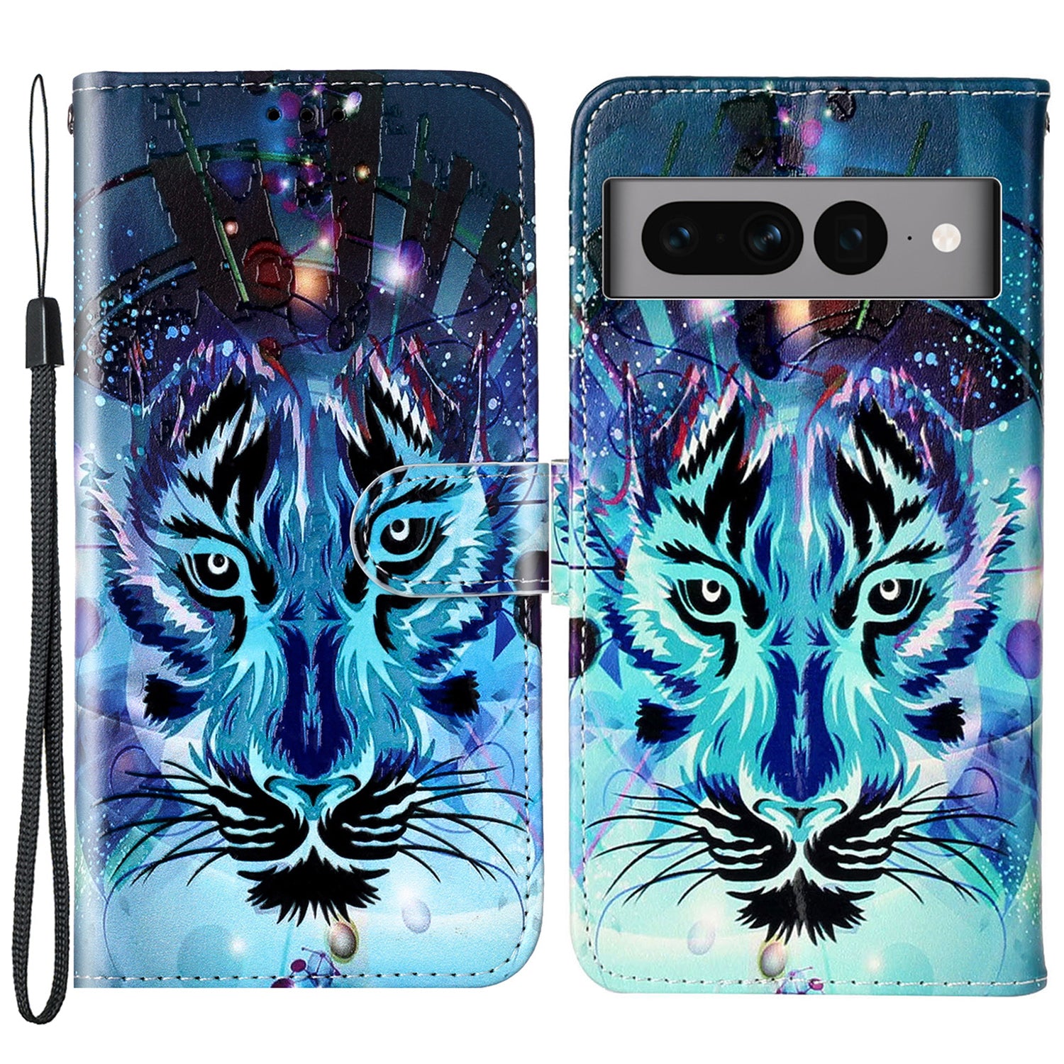 For Google Pixel 7 Pro 5G Pattern Printing Leather Wallet Cover Flip Stand Drop-proof Phone Case