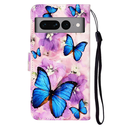 For Google Pixel 7 Pro 5G Pattern Printing Leather Wallet Cover Flip Stand Drop-proof Phone Case