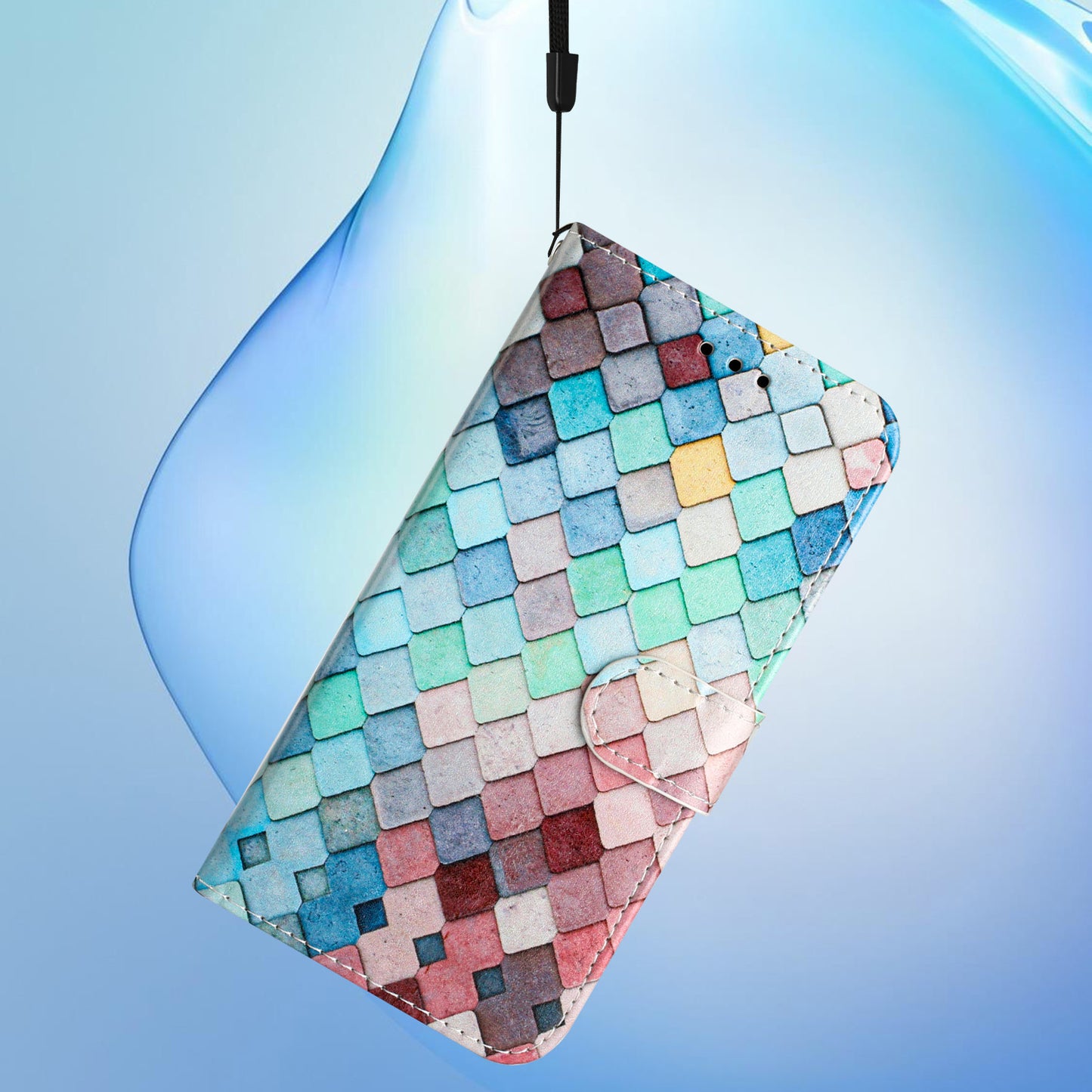 For Google Pixel 6 Pro 5G Wallet Phone Case Pattern Printing PU Leather Stand Flip Cover with Strap