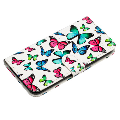 For Google Pixel 6 Pro 5G Wallet Phone Case Pattern Printing PU Leather Stand Flip Cover with Strap