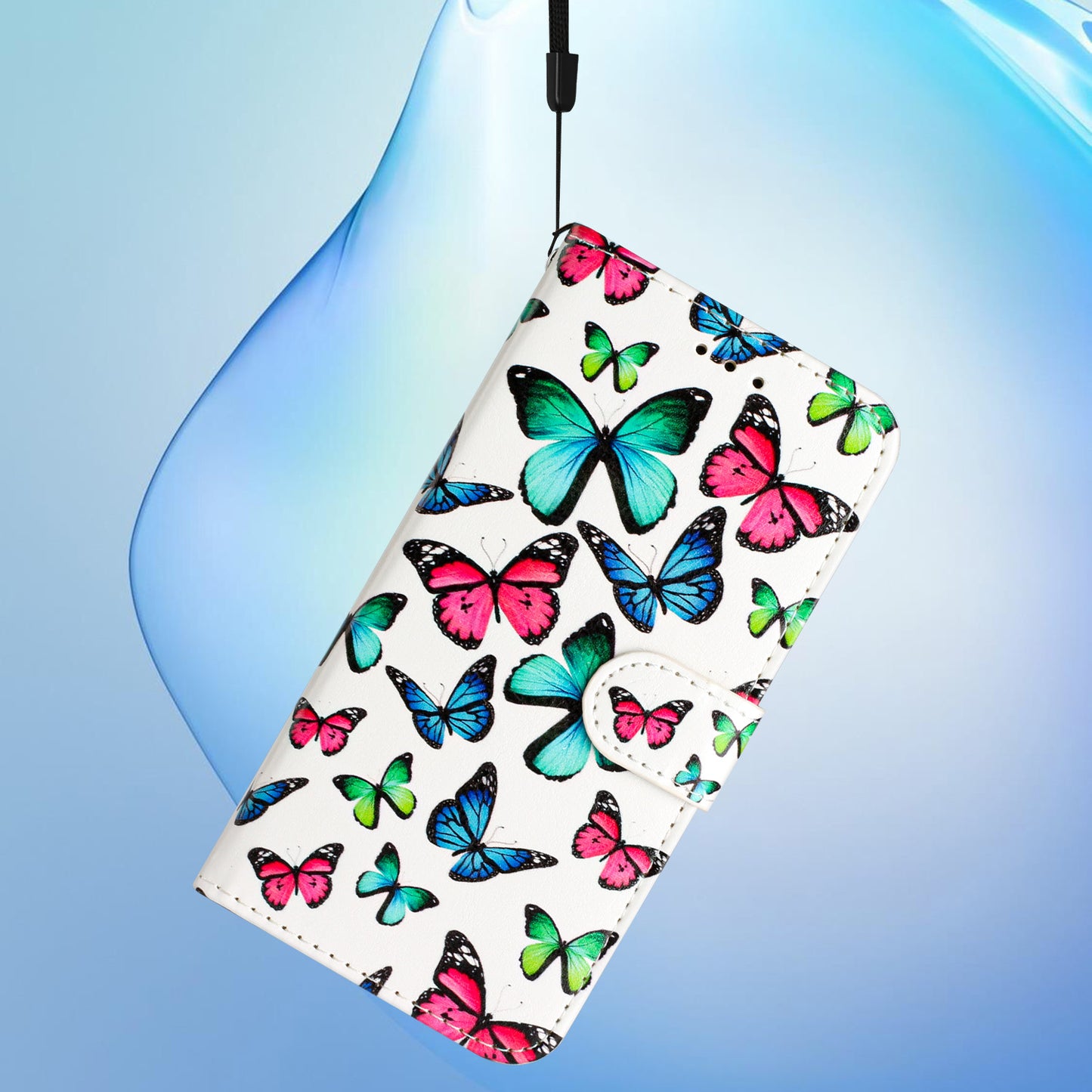For Google Pixel 6 Pro 5G Wallet Phone Case Pattern Printing PU Leather Stand Flip Cover with Strap